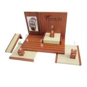 Vinski crveni drveni papir bež platneni sat ekran